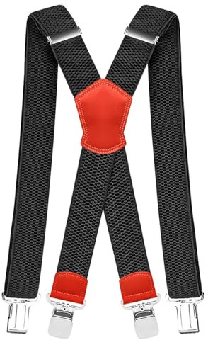 Pejoye Hosenträger für Herren Breit Y Förmige mit Extra Starken Metall Clips Durable Elastic Verstellbare Einheitsgröße für Männer und Damen