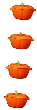 Ciieeo Soupe Citrouille 4 Pièces Bol De Citrouille Bol à Collation Bol De Nouilles à Soupe En Porcelaine Bol De Soupe à La Citrouille Ustensiles De Cuisine Citrouille Contenants Alimentaires Céramique