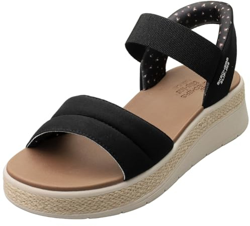 Skechers Damen Bobs Sun Ray Slip-InTurnschuhe, Black Textile, 41 EU