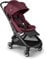 Bugaboo Dragonfly City-Kinderwagen, leichter, kompakter Kinderwagen mit Vierradfederung, einhändig zusammenklappbar, XL Untergestellablage, Gestell in Schwarz und Sonnendach in Dark Cherry