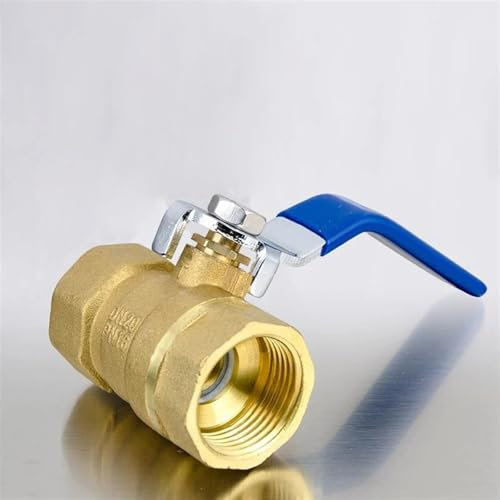 1/2 3/4 1 2 Zoll Messing Gewinde Kugelhahn mit Hebelgriff Kupfer Sanitär Wasserhahn 1St(2)