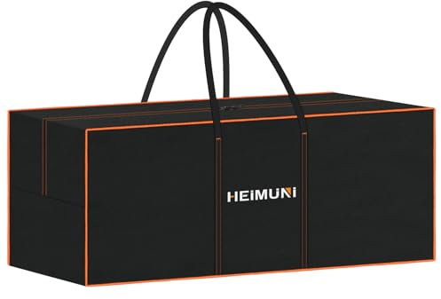 HEIMUNI Bolsa de Almacenamiento para Cojines Jardín, Bolsa de Almacenamiento Grande con Asa de Transporte, Bolsa para Guardar Árbol de Navidad Funda Cojines Exterior Impermeable (200x60x80cm)