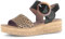 Gabor Damen Sandaletten, Frauen Sandalen,Best Fitting,Sommersandalen,bequem,flach,Sommerschuhe,Freizeitschuhe,Natur/schwarz,40 EU / 6.5 UK