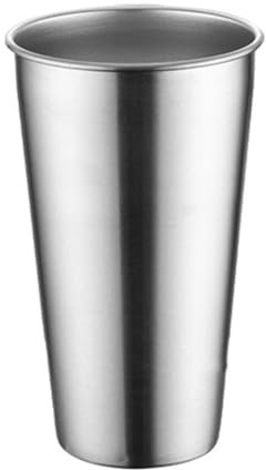 8-teiliges Schnapsgläser-Set aus Edelstahl, wiederverwendbar, Metall, Bierbecher, stapelbar, Trinkglas, Kaffeetasse für Camping und Bar, Silber, 700 ml