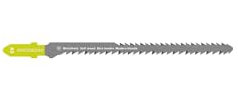 FEIN Lama per seghetto alternativo F-IRON Jig 26 AS legno CV 95 T2.2/3.2 SW CC.Per legno, legno tenero, legno da costruzione, piani cucine, compensato, multiplex, listellare, MDF, truciolato. Cf.5 pz.
