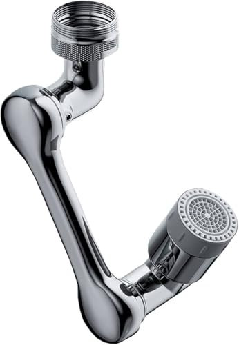 Extensión de Grifo Giratoria 360°, Aireador Ajustable para Lavabo y Bañera, Acabado Cromado.Facil Colocación. Salidas multiples de agua.Extensor de Fregadero.Brazo extensible de agua