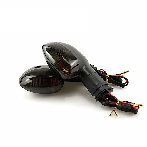 Blinker Motorrad Blinker Blinker Motorräder Passend for Yamaha YZF R1 R6 R125 R25 R3 FZ-6N XJ6 Vorne Und Hinten Motorrad Blinker(Noir)