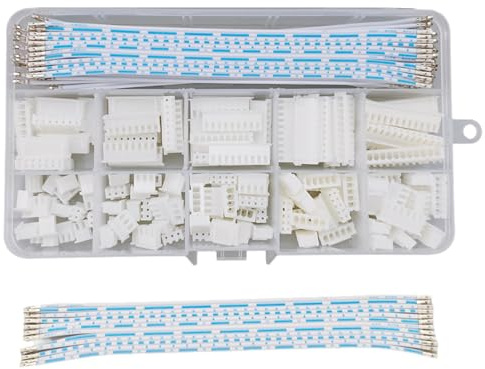 XH 2.54mm Connectors Kit with Pre-Crimped Ribbon Cables Wire 2/3/4/5/6/7/8/9/10/12 Pin Housing JST Adapter Compatible with JST-XH Connector