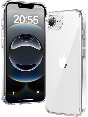 Voyahülle Clear Case for iPhone 16E, Ultra Thin Shockproof TPU Cover, Anti-Yellowing Crystal Clear Phone Case for Apple iPhone 16E - Clear