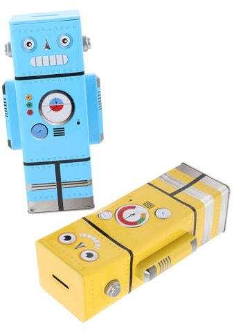 GARIOUANS 2stücke Robotersparschwein Für Junge Mädchen Kreative Aufbewahrung Für Münzen Und Geld Für Mädchen Und Jungen Dekorativ Und Lehrreich