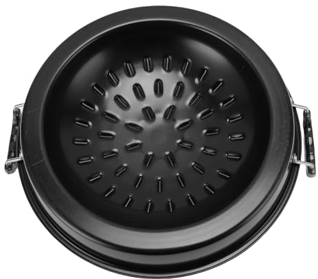 Dpofirs Pan de Grill BBQ Thai, Chauffage Rond BBQ, Poêle à Grill Barbecue pour Légumes, Grillades Intérieures ou Extérieures, Voire Distribution de Chaleur (35 cm / 13,78 Pouces Noir)