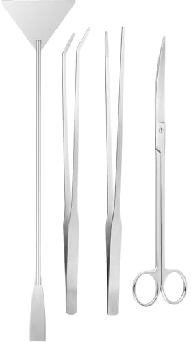 Aquarium Pflanzen Werkzeuge, Terrarium Pflanzen Scheren Set, Rostfreies Aquarium Zubehör Scheren Set Zum Schneiden Algen Pflege