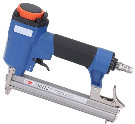 Asixxsix Pneumatic Brad Nailer, 2 in 1 Nail Gun Staple Gun Fires 10mm to 22mm Brad Nails, Compatible with Any Air Compressor, for Carpentry DIY Woodworking