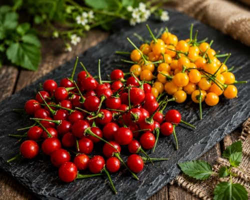 Aji Charapita Sortiment (Gelb+Rot) 20 Samen,gilt als teuerstes Chili Der Welt**