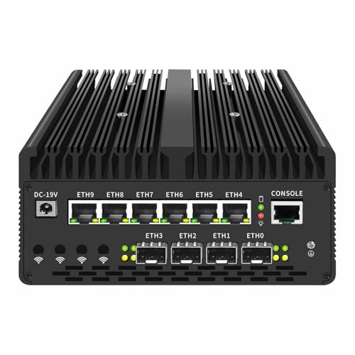 PcZinophyte Ultra 9 185H Firewall Mini PC 4X 2X 10G SFP 6 * 2,5G LAN vPro Thunderbolt 4 2xNVMe Home Lab Server