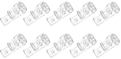 QUARKZMAN 10Stk 50x15mm Rollo Ketten- Und Schnurhalter Vorhang P Clip Befestigungshaken Perlenketten Spannvorrichtung Für Rollos Römische Jalousien Klar