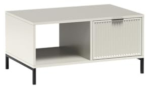Masseno Couchtisch ZIGO, Kaschmir, 90x58x45cm, Modern Wohnzimmertisch für Couch, rechteckig Beistelltisch, Laminierte Spanplatte