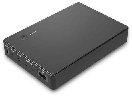 Mini UPS Gruppo di Continuità per Router, Modem, Camera con Ingresso AC Uscita USB 5V DC 5V 9V 12V 3A (74Wh)