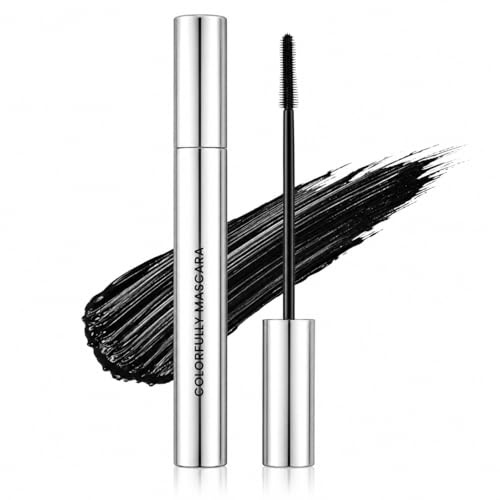 BIVYAX Mascara Nera Ultra Fine Waterproof, Wimperntusche Lunga Durata Allungante e Incurvante, Non Sbava e Resistente all'Acqua e Sudore, Mascara Cremosa con Fibra di Seta Volume e Definizione