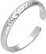 jewellerybox Bague d'Orteil Martelée Ajustable en Argent 925/1000