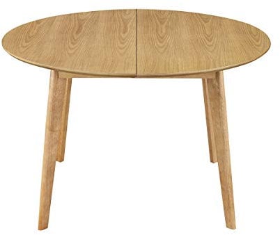 Miliboo – Mesa de comedor diseño redonda LEENA extensible roble