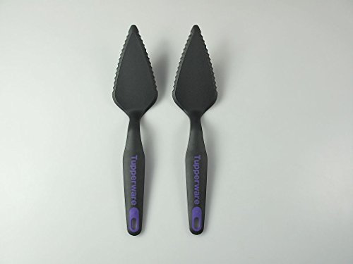TUPPERWARE Griffbereit Tortenstück (2) schwarz-lila TOP-Tortenheber D163 Heber P 23283