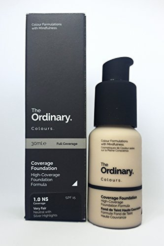 Die normale Deckung SPF 15 - 30 ml - 25,000 Warteliste - Full Coverage Foundation. 1.0 NS