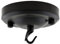Art Deco Emporium Vintage Period Styled Complete Metal Ceiling Rose with Chain Hook (Fully Earthed) in Black Finish