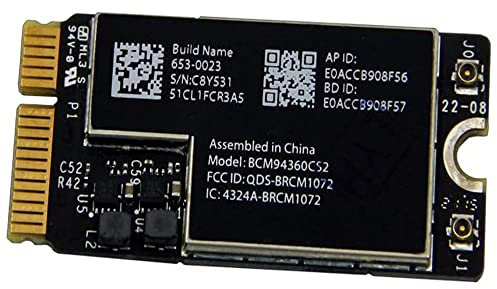Willhom BCM94360CS2 Wifi Bluetooth Airport Wireless Card for Apple MacBook Air 11 A1465 (2013, 2014, 2015) 13 A1466 (2013, 2014, 2015, 2017) (661-7465, 661-7481, 653-0023)