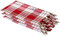 Carenesse Hamamtuch Classic 3er Set 80 x 170 cm I Hamam Handtücher 100% Baumwolle I 3X saugfähiges & schnell trocknendes Pestemal rot kariert I Kompaktes Hamam Strandtuch/Saunahandtuch Bundle