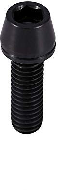titanschrauben,6pcs Schrauben m5x16 Titan Schrauben Fahrrad Stamm Bolzen Schrauben Rennrad Kegelkopf Schraube Mit Unterlegscheibe Für Mountainbike(Schwarz)