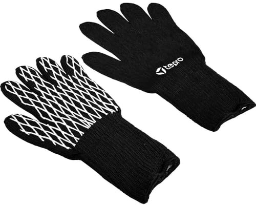 tepro Grillzubehör Textil-Grillhandschuhe 2er-Set, hitzebeständig bis zu 350° C