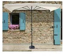 PEBSHOP Parasol mural rectangulaire (Parasol L. 230 x P. 130 x H. 254 cm)