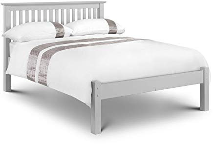 Julian Bowen Dove Grey Wood Barcelona Bed, Double