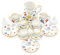 Odoria 1/12 Scale Dolls House Miniature Tea Sets 15Pcs Dollhouse Accessories Age 15+, Blossom
