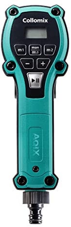 Collomix-Wasserdosiergerät AQiX I batteriebetrieben 2x AA LR6 I für die Baustelle I Dosierhilfe zum Anrühren von Fliesenkleber, Spachtelmasse, Dünnbettmörtel & Estrich I Mobiles Gerät zum Dosieren der Wassermenge I Messgerät für Wasser I IP-Klasse 64