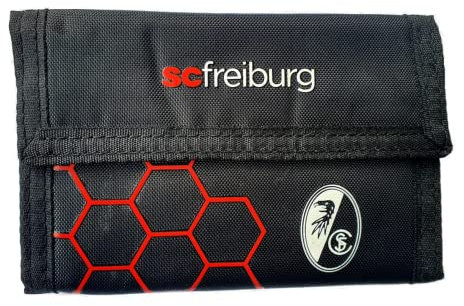 SC Freiburg Geldbeutel - Wabe - Geldbörse Nylon Portemonnaie - Plus Lesezeichen Wir lieben Fußball
