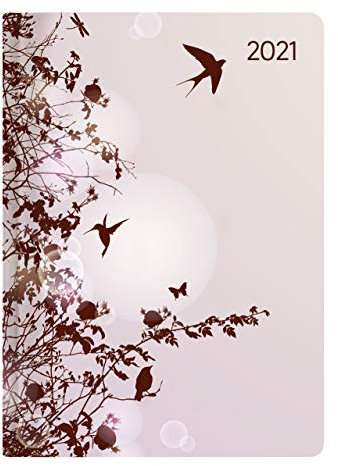 Mini-Buchkalender Style Hummingbird Tree 2021 - Taschen-Kalender A6 - Kolibri - Day By Day - 352 Seiten - Notiz-Buch - Alpha Edition: Taschen-Kalender A6 - Kolibri - Day By Day - Notiz-Buch