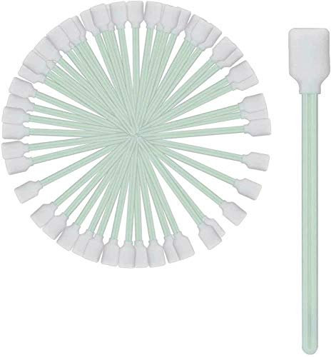 POFET 50 bastoncillos antiestáticos de espuma para limpieza de polvo para impresora de formato disolvente, cabezal de impresión, disco, lente, Roland, Canon, Epson, HP, Mutoh, Mimaki,