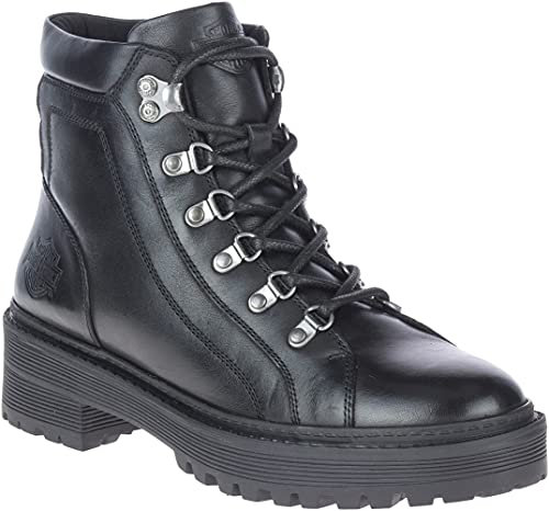 Harley-Davidson Footwear Dalwood - Stivale da moto da donna, in pizzo, 5, nero, 43 EU