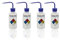 ULAB Safety Wash Bottles, 4pcs of Distilled Water Wide-Mouth Wash Bottles, LDPE Material, Vol.500ml, UWB1024