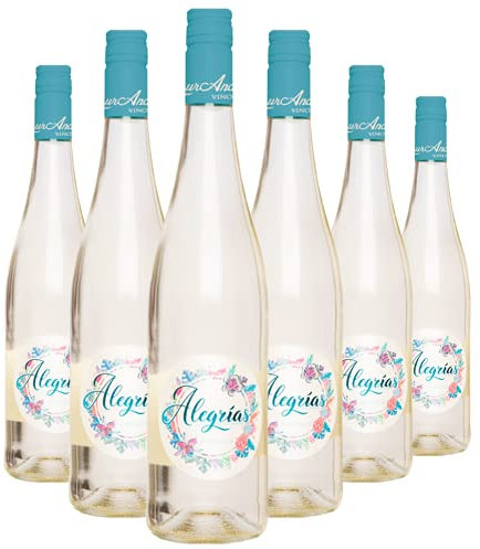 Alegrías by LaurAna - Vino Frizzante - Vino de la Tierra de Castilla- 6 botellas x 750 ml