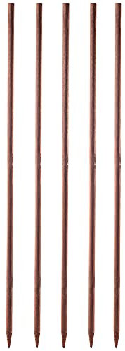 KADAX Rankhilfe aus Holz, imprägnierte Pflanzstäbe, Kletterpflanzen-Stab, wetterfeste Rankstange, Blumenstab, Rankgitter, Holzpflöcke, Pfähle (5, 28mm x 150cm)