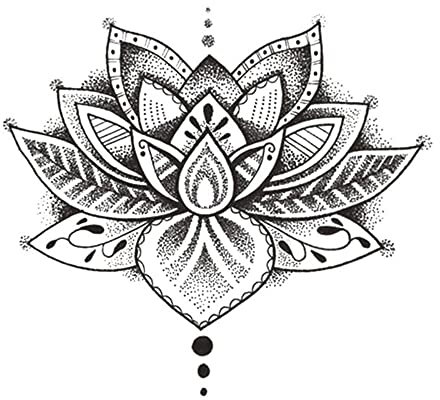 5 sheets Of Six Tattoos Sanskrit Tattoo Stickers Lotus Flower Simulation Waterproof Tattoo Stickers For Men And Women
