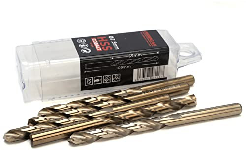 Ferrcan Brocas para metal HSS DIN338 M35 cobalto de 7-13mm (paquete de 5 unidades) (7.5mm)