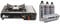 Imex Camping Gaskocher Set im Tragekoffer mit Grillplatte (Gaskocher + Grillplatte + 8x Gaskartuschen)