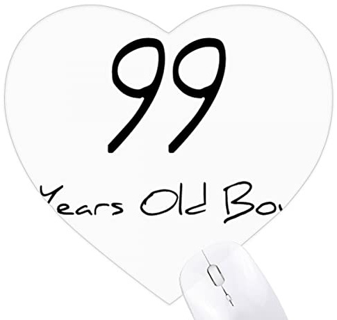 99 años de edad Boy Age Longevity Heart Mousepad Goma Mat Game Office