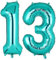 Luftballon 13.Geburtstag Smaragdgrün,XXLRiesen Smaragdgrün Folienballon 13 31 für Frauen,40Luftballon 13.Geburtstag,Zahlen 1 und 3 Folienballon für 13 Jahre Geburtstagsdeko Jubiläum Party Dekoration