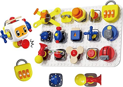 TOP BRIGHT Beschäftigungswürfel für Kleinkinder, Montessori-Spielzeug für 1 2 3 4-jährige Jungen, Mädchen, Geschenke, sensorisches Spielzeug für Kleinkinder 1-3, Beschäftigungswürfel für Kinder