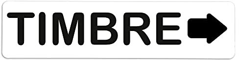 Becral® - Señal de PVC TIMBRE FLECHA DERECHA | Placa puerta PVC | Señal informativa | Cartel Puerta 200X50mm